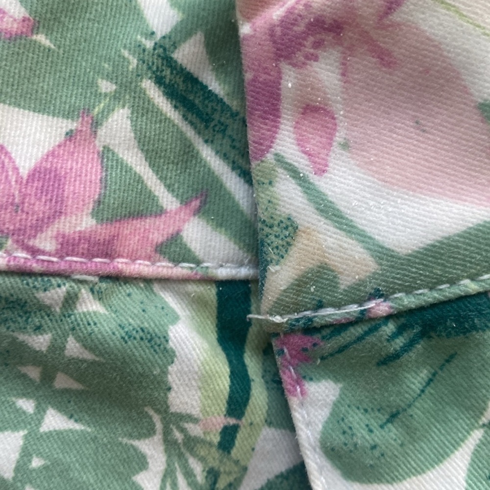 OLD NAVY - PIXIE, tropical print long cotton pants SIZE 12 - Picture 15 of 16
